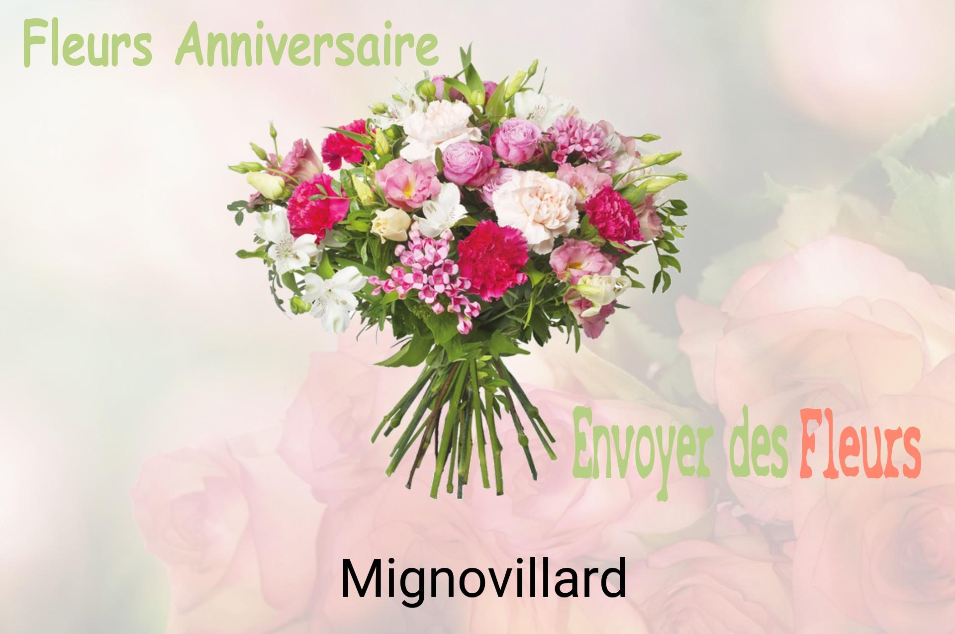 Bouquet de fleurs d’anniversaire livré à Mignovillard